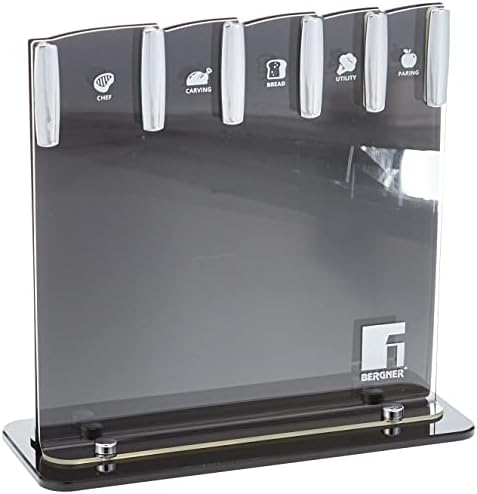 Bergner Seki 6 Pieces Stainless Steel Knife Set, Black Colour, Non-Stick Coating, Bg39219