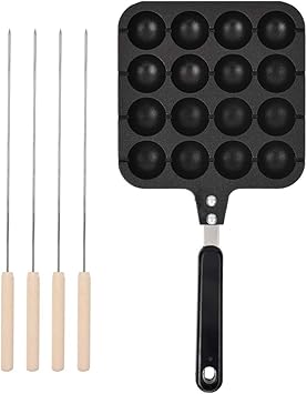 Takoyaki Grill, Non-Stick Takoyaki Grill Pan, Cooking Baking Tray, with Baking needle