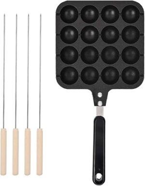 Takoyaki Grill, Non-Stick Takoyaki Grill Pan, Cooking Baking Tray, with Baking needle