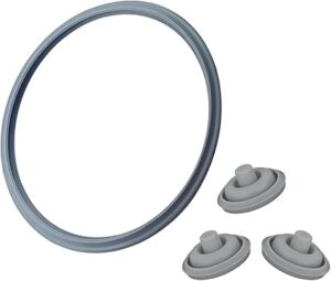 Bouge For WMF Pressure Cooker Replacement Parts, 1 x Sealing Ring and 3 x Cooking Signal Seal Sealing Ring for Pressure Cooker Lid 2.5 L 3 L 4.5 L 6.5 L 8.5 L (4-Piece Set)
