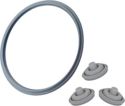 Bouge For WMF Pressure Cooker Replacement Parts, 1 x Sealing Ring and 3 x Cooking Signal Seal Sealing Ring for Pressure Cooker Lid 2.5 L 3 L 4.5 L 6.5 L 8.5 L (4-Piece Set)