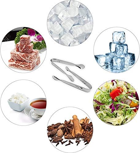 Sugar Tongs Set Of 6, Tongs For Cooking Stainless Steel Kids Tongs Food Grade Premium Stainless Steel Ice Tongs For Coffee, Tea, Sugar, Ice Cube, Appetizer, Mini Serving, Kitchen Serving