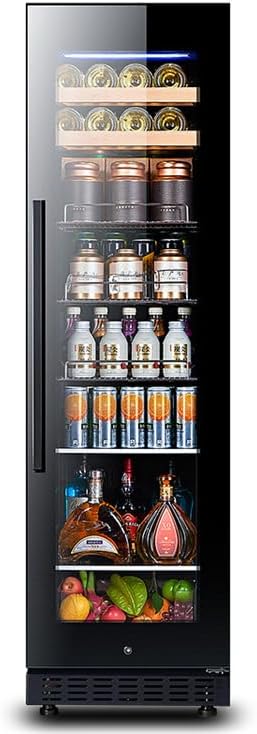 INGREM 150L Constant-Temperature Ice Bar Wine Cabinet, Air-cooled Red Wine Cabinet, Household Built-in Beverage Refrigerator,0-22℃