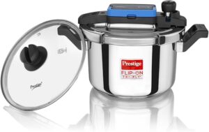 Prestige Stainless Steel Svachh Flip-On Cooker 5.0 LTR | Induction Compatible Pressure Cooker | MPF20157