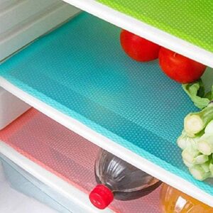 Washable Fridge Mats Liners Waterproof Fridge Pads Drawer Table Mats Refrigerator Liners for Shelves,3Red/3Green/3Blue,9 Pack,45L x 30W cm,B07P7GS53D
