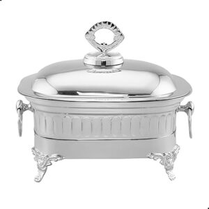 Blackstone Stainless Steel Chafing Dish with Steel Lid – Buffet Warmer for Parties, Weddings, Catering, and Events - 2.0L ARH02