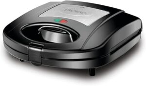 Black & Decker Sandwich & Grill Maker, 650-780W Power, 2in1 Interchangeable Sandwich and Grill Maker, with Indicator and Ready to Cook Lights, Non Stick Surface, Easy to Use, TS2120-B5