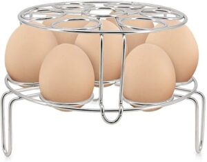 NALACAL Stainless Steel Egg Steamer Rack,Stackable Steamer Trays 2 Pack Combo for Eggs and Food. Food Stainless Steamer Rack for Instant Pot, Pressure Cooker, Boiling Pot(2 Pcs)