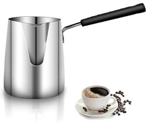 Funito 600ML/20oz Turkish Coffee Pot – 304 Stainless Steel Coffee and Butter Warmer, Premium Milk Warmer and Milk Pot with Spout