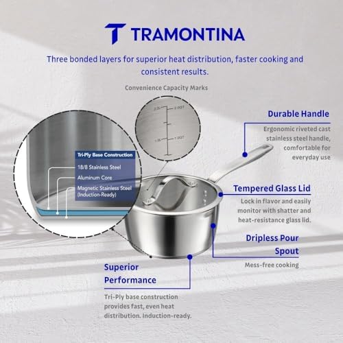 Tramontina 9-Piece Stainless Steel Cookware Set