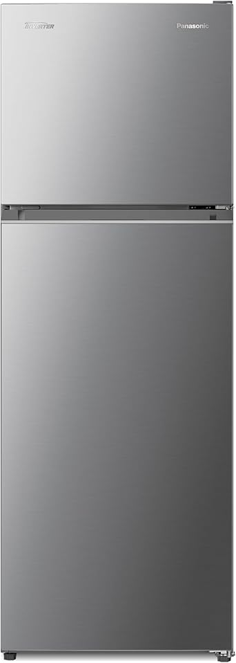Panasonic Refrigerator with 2 Door Top Mount Freezer, 348L Net Capacity - NR-BC42VSS
