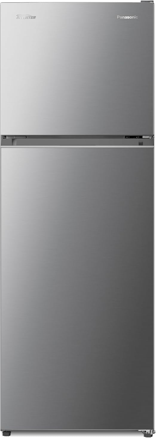 Panasonic Refrigerator with 2 Door Top Mount Freezer, 348L Net Capacity - NR-BC42VSS