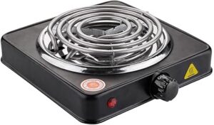 Fawoonu Electric Furnace Household Mini Single Disc Burner Portable Hot Plate Mosquito Incense Furnace 1000W High Power 200-1000℃ Kitchen Stove Charcoal Coconut Shell Stove