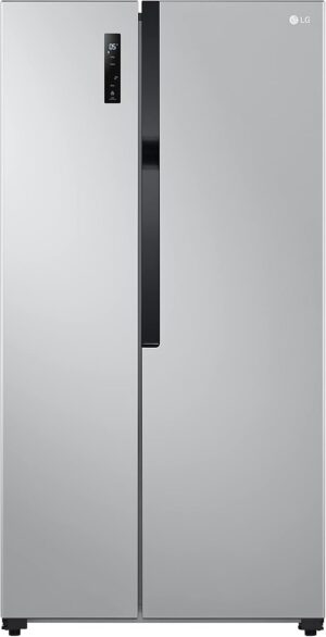 LG 509 Liter Side by Side Refrigerator, Inverter Compressor, Silver Color - GRFB587PQAM