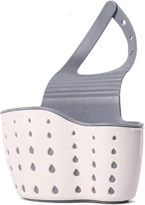 Sink Storage Basket/kitchen sink sponge holder/Kitchen Sink Caddy Sponge Holder kitchen faucet sponge Holder Hanging Ajustable Strap Faucet Caddy Kitchen Organizer Sink Accessories(Random Color)