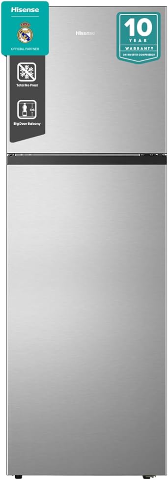 Hisense HTM55250D2, 328 Litres Top Mount Refrigerator, No Frost Technology, Big Door Balcony, LED Interior Light, Multi Air Flow, 90°Door Design, Silver