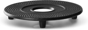 Bredemeijer Coaster Jang, black, Cast Iron, 13.4 x 13.4x 1.8 cm