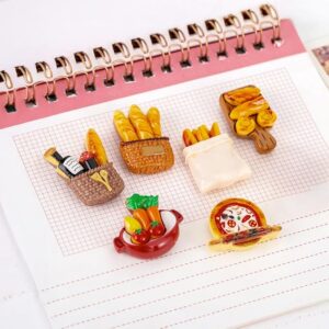 6PCS Cute Fridge Magnets Refrigerator Magnets for Kitchen Whiteboard & Locker Decorative Bread Shaped Magnetic Whiteboard Small Magnet Home Decor Kitchen Essentials