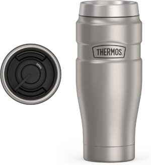 THERMOS STAINLESS STEEL VACUUM INSULATED STEEL TUMBLER 470 ML, SK1005MS, TRAVEL TUMBLER, INSULATED CUP, TUMBLER WITH HANDLE