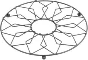 Royalford 20cm Heat Trivet Stand RF12447 Round Kitchen Rack Stand Heavy Duty Pressure Cooker Steam Rack Steaming Non-Slip Pot Pan Cooking Stand Heat Resistant Easy Clean Multi-purposed Pot Stand