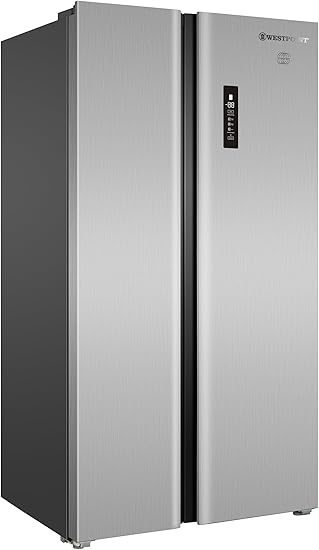 Westpoint 610 Liters Gross, Side by Side Refrigerator with INVERTER COMPRESSOR, No Frost Technology, Digital Controls with Temperature Display, Multi Air Flow, 92W x 63D x 176H Cm, WSTW-5423EDI