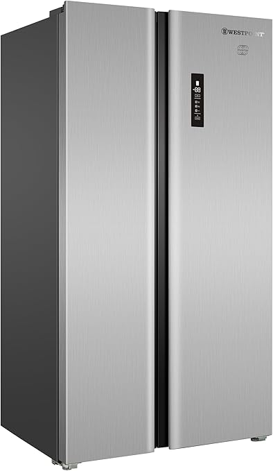 Westpoint 610 Liters Gross, Side by Side Refrigerator with INVERTER COMPRESSOR, No Frost Technology, Digital Controls with Temperature Display, Multi Air Flow, 92W x 63D x 176H Cm, WSTW-5423EDI