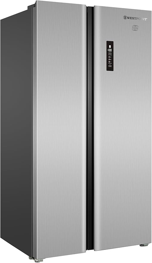 Westpoint 610 Liters Gross, Side by Side Refrigerator with INVERTER COMPRESSOR, No Frost Technology, Digital Controls with Temperature Display, Multi Air Flow, 92W x 63D x 176H Cm, WSTW-5423EDI