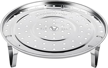 DS. DISTINCTIVE STYLE Steamer Rack 8.5 Inches 304 Stainless Steel Steaming Rack Steam Tray with Removable Legs for Steamer Cookware Instant Pressure Cooker Multi-functional Steamer Basket