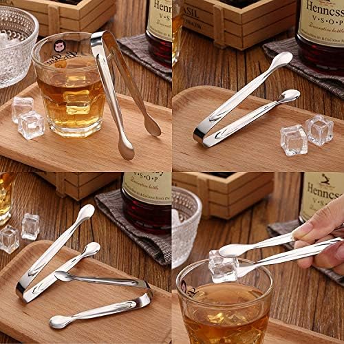 Sugar Tongs Set Of 6, Tongs For Cooking Stainless Steel Kids Tongs Food Grade Premium Stainless Steel Ice Tongs For Coffee, Tea, Sugar, Ice Cube, Appetizer, Mini Serving, Kitchen Serving