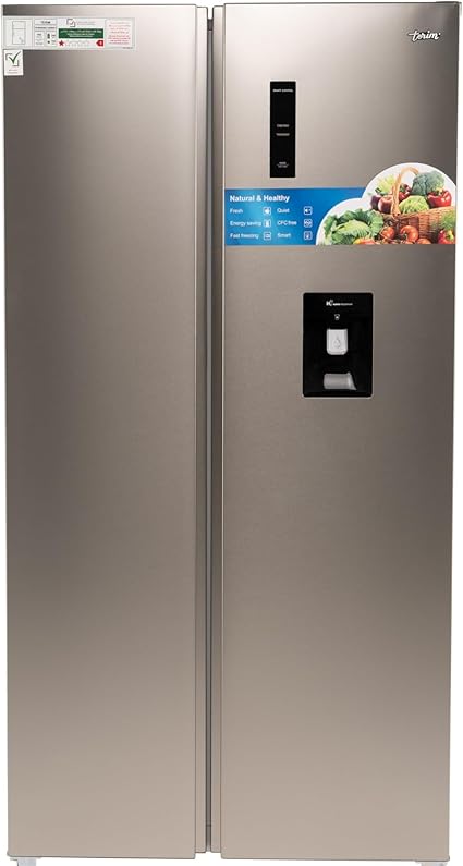 Terim Side-by-Side Refrigerator TERRSBS720WD1, 720L Gross Capacity, Inverter Compressor, Total No Frost, Digital Display, Water Dispenser, Multi Air Flow