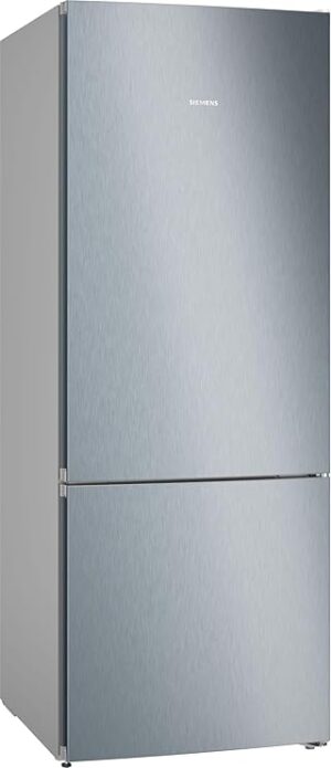 Siemens Fridge IQ300, Free Standing Fridge Freezer with a Freezer at Bottom, 485L Gross/453 L Net Capacity, German Engineering Fridge, KG55NVLE0M