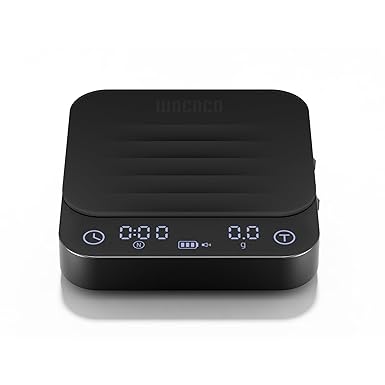 WACACO Exagram Pro Coffee Scale with Timer, Smart Espresso Scale Automatic Timing Rechargeable Mini Digital Coffee Weight Scales Gram&Ounce&Milliliter, Food Kitchen Scale, Black