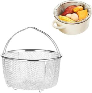 NALACAL Mesh Steaming Basket – Stainless Steel Drainage Basket with Comfortable Handles for Frying, Steaming, and Cooking in Kitchen (18cm)