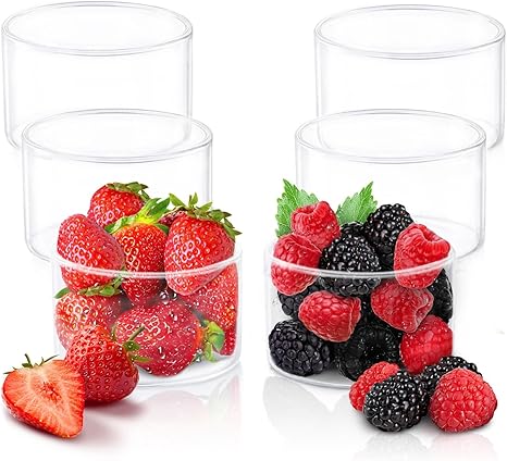 Borosil Small Glass Bowl Set (105 Ml) Set Of 6, Clear, 3.5 Ounce Glass Bowls