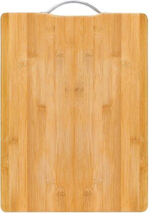 MOMENT Bamboo Cutting Boards for Kitchen, Extra Large Wood Cutting Board with Deep Juice Groove and Handle Heavy Duty Chopping board, [ 36 x 26cm ]