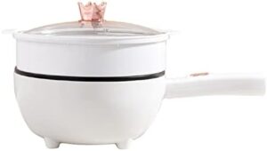 GGEROU 3L Electric Hot Pot with Steamer & Temperature Control - Non-Stick Electric Cooker Shabu Shabu, Electric Skillet,Frying Pan,Electric Saucepan,for Noodles, Egg, Steak, Sauté, Steam and Soup (3L)