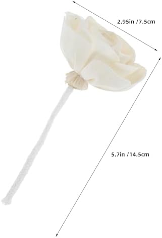 ABOOFAN 4pcs Artificial Flower Diffuser Sticks Cotton Rope Wick Scented Aromatherapy Diffuser Flowers Floral Refill for Essential Oils Home Fragrance