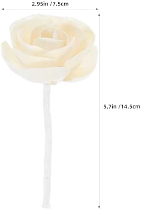 ABOOFAN 4pcs Artificial Flower Diffuser Sticks Cotton Rope Wick Scented Aromatherapy Diffuser Flowers Floral Refill for Essential Oils Home Fragrance