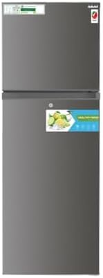 AKAI 335 Liters Double Door Refrigerator with NO FROST, Fridge Freezer, Recessed Handle Glass Shelves LED Light, Digital Control Fast Freezing Titanium Finish, RFMA-S335WTI-NEW MODEL