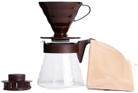 Hario VCND-02B Set with Dripper, Glass Server Scoop and Filters, Size 02, Craft Coffee Maker Size 02 VCSD-02CBR