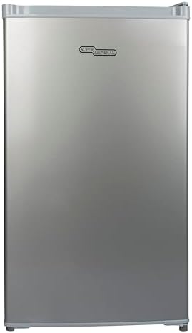 Super GeSuper General 120 Liter Gross Volume Compact Mini-Refrigerator SGR062HS, Beverage-Fridge, Child Lock, Freezer-Box, Reversible Door, 48 W cm x 52 D cm x 84 H cm, Inox Finish, 1 Year Warranty