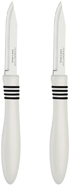 Tramontina Cor&Cor 2 Pieces Paring Knife Set with Stainless Steel Blade and Blue Polypropylene Handle