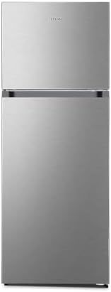 Kelon 490 Liters Double Door Top Mount Refrigerator, Total No Frost Fridge & Freezer with Powerful Interior LED Light and Large Crisper Drawer Humidity Control, Reversible Door, SILVER, KRD49WRS
