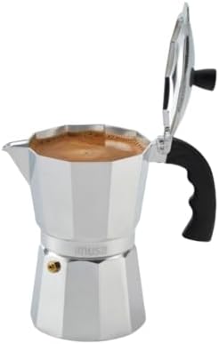 IMUSA USA B120-43V Aluminum Espresso Stovetop Espresso Maker 6-Cup, Silver