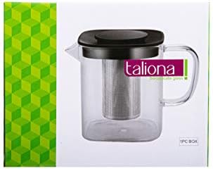 TALIONA TEA POT STAINLESS STEEL FILTER WITH PLASTIC LID 600ML, TL2213431