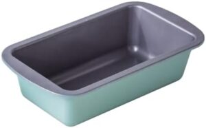 The Great British Bake Off 2lb Loaf Tin, Bread tin for Baking, 900g Capacity, for Banana, White & Seeded Loaves, Official GBBO Logo, Non Stick Coated Carbon Steel, Duck Egg Blue, 23cm x 13cm x 7cm