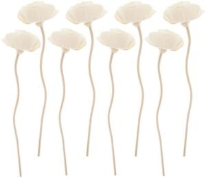 YARNOW 8pcs Diffuser Sticks Wood Rose Flower Rattan Essential Oil Aroma Diffuser Sticks for Home Fragrance
