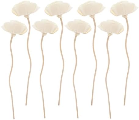 YARNOW 8pcs Diffuser Sticks Wood Rose Flower Rattan Essential Oil Aroma Diffuser Sticks for Home Fragrance