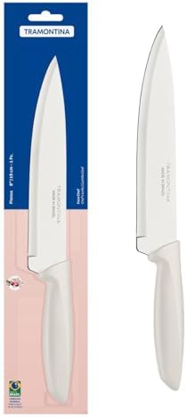 Tramontina Plenus 8 Inches Chef Knife with Stainless Steel Blade and White Polypropylene Handle