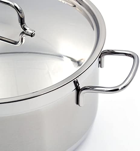 Korkmaz Alfa Plus Couscous 10 Pcs Tri-Ply Bottom Stainless Steel Cookware Set | Sandwich Bottom Induction Compatible Pots and Pans Set | Silver - KA1998